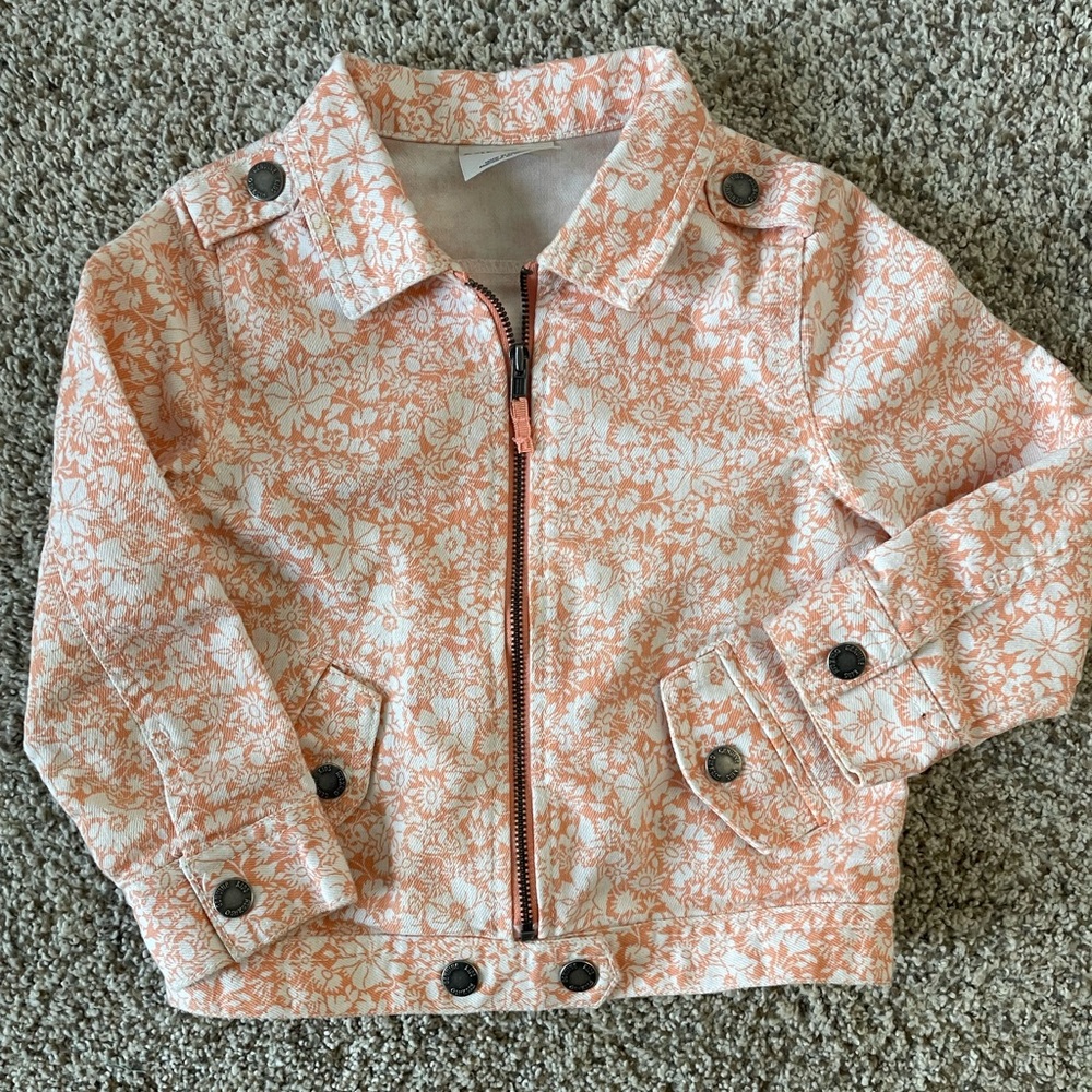 OshKosh Girls 3t floral denim jacket